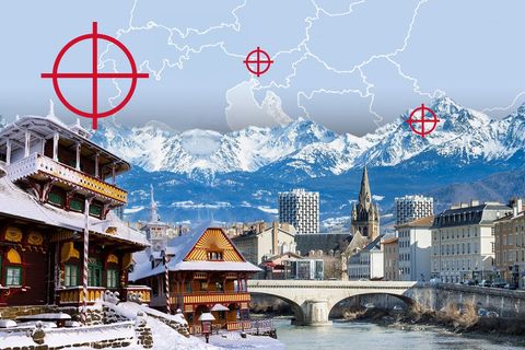 Zimní slepá mapa: Víte, kde leží nejznámější lyžařská střediska Evropy?