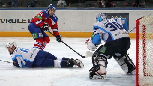 KHL, Lev Praha - Minsk: Michal Birner - Lukáš Krajíček a Lars Haugen
