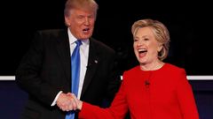 Hillary Clinton a Donald Trump před první prezidentskou debatou.