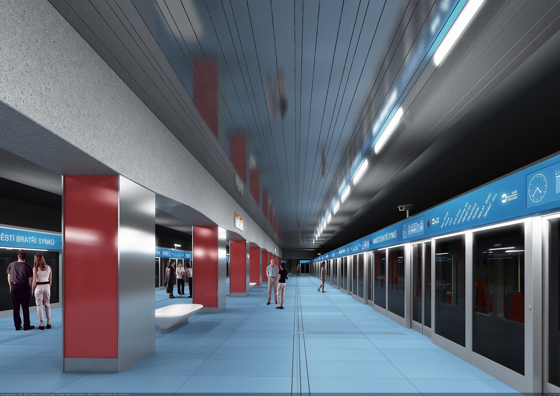 Metro D - Náměstí Bratří Synků - nejnovější vizualizace