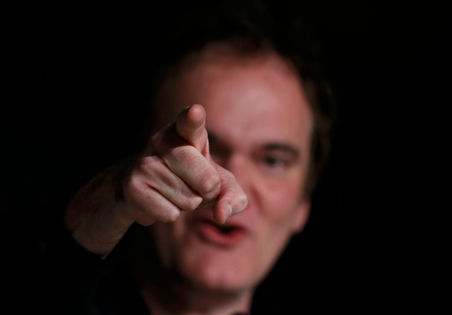 Director Quentin Tarantino attends a news conference during the 67th Cannes Film Festival in Cannes