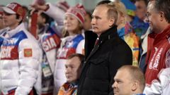 Vladimír Putin s ruskými paralympioniky v roce 2014