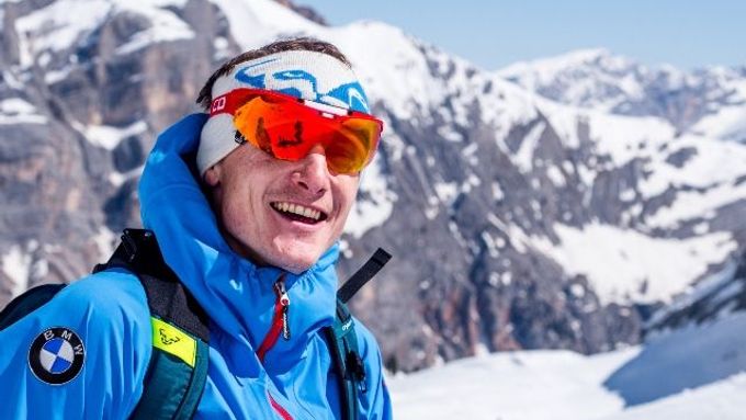 Ondřej Moravec v Jižním Tyrolsku při skialpiningu