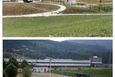 A combination of pictures show the site of the memorial center, in Potocari during the year 2002 (at top) and in 2012 (at bottom) after the Srebrenica massacre near Srebrenica. During the war, Bosnian Serb forces commanded by General Ratko Mladic killed up to 8000 Muslim men and boys in the Srebrenica area. Bosnian Serb army commander Mladic, who personally witnessed the capture of Srebrenica, was arrested in Serbia in May 2011 after 16 years on the run. He is accused of genocide for orchestrating the massacre and for his role in the siege of Bosnia's capital Sarajevo. Some 520 recently discovered Bosnian Muslim victims' remains from the Srebrenica massacre will be buried on July 11 at the Memorial center in Potocari. The International Commission for Missing Persons has so far identified more than 7,000 Srebrenica victims. REUTERS/Staff (BOSNIA AND HERZEGOVINA - Tags: CITYSPACE CIVIL UNREST CRIME LAW CONFLICT) Published: Čec. 9, 2012, 5:12 odp.