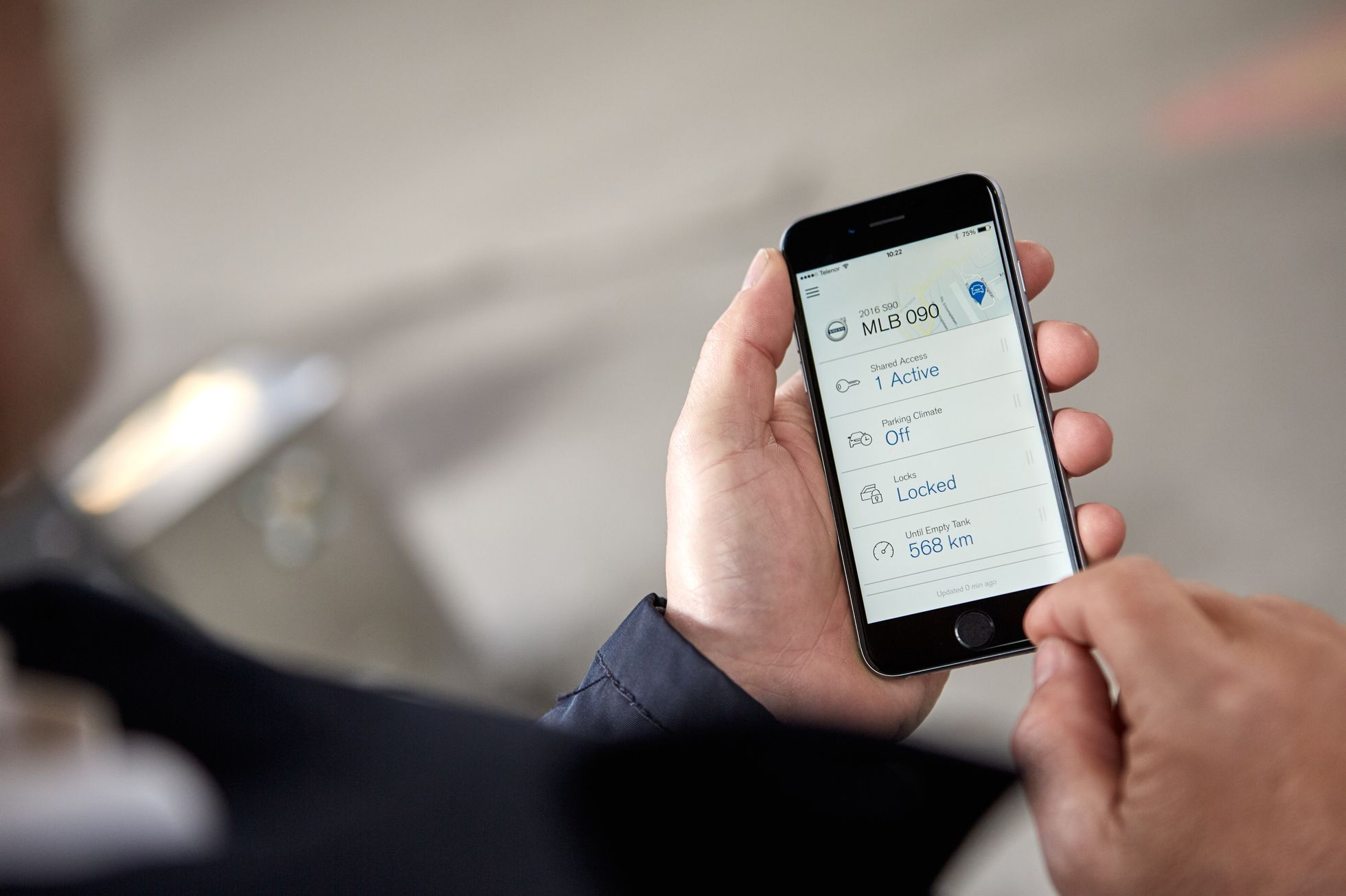 Volvo - aplikace v mobilu místo klíčku