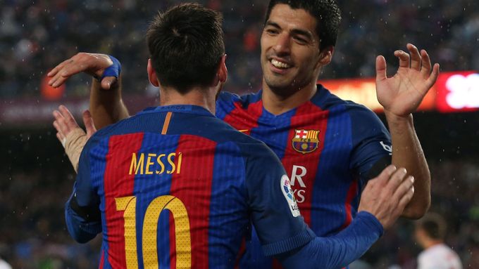 Lionel Messi a Luís Suárez