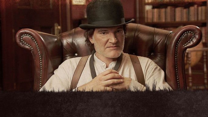 Quentin Tarantino při natáčení Nespoutaného Djanga.