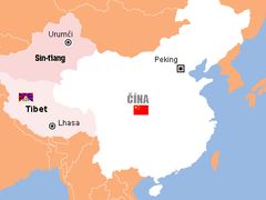 Provincie Sin-ťiang, kde žijí muslimští Ujgurové, leží na západě Číny.
