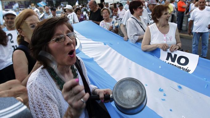 Protesty v Argentině (ilustrační foto).