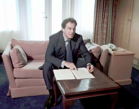 Tony Blair už jako britský premiér v roce 1997.