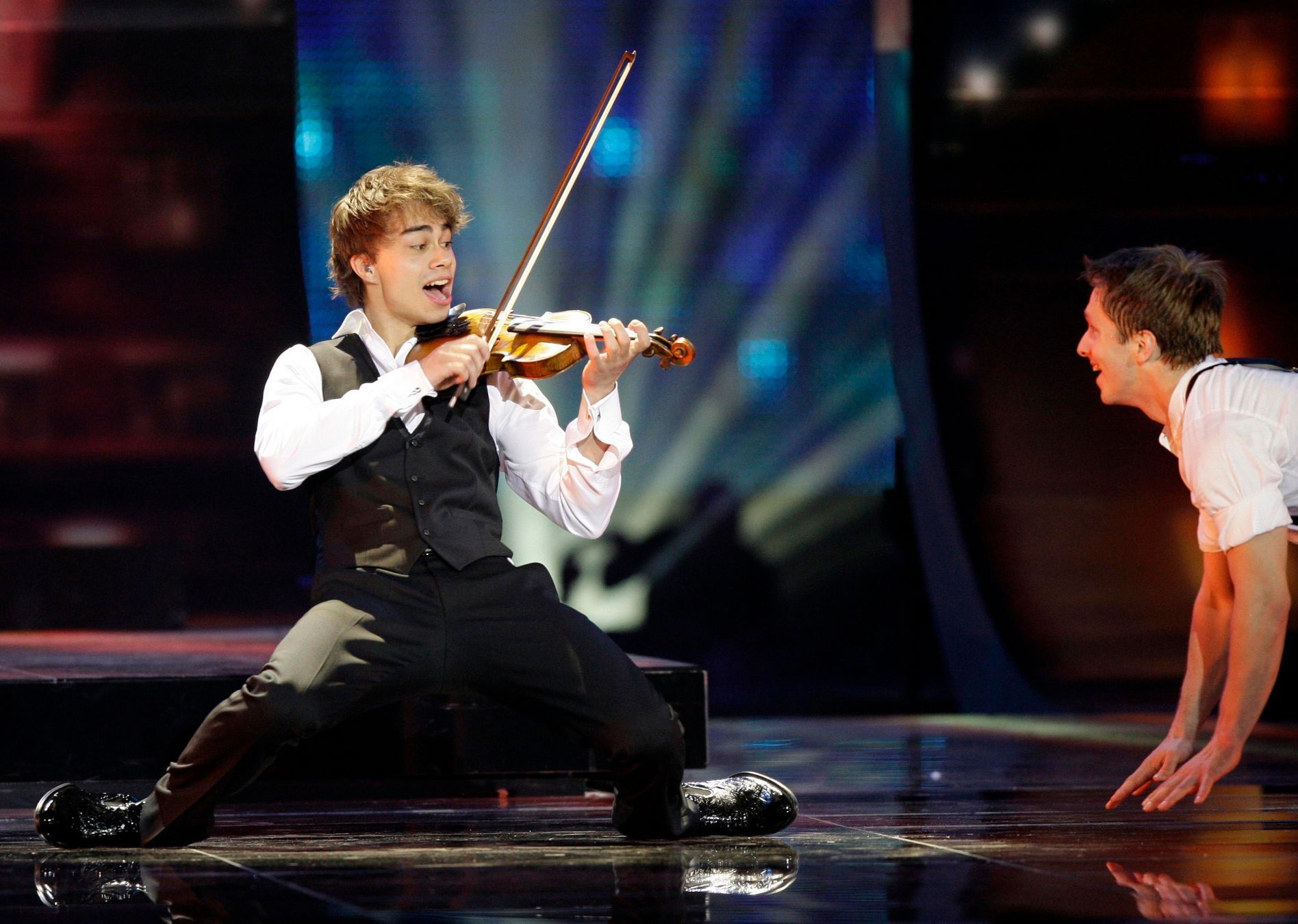 Alexander Rybak při soutěži Eurosong v Moskvě