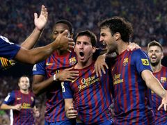 Radost fotbalistů Barcelony.