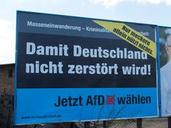 Předvolební billboard Alternativy pro Německo (AfD).
