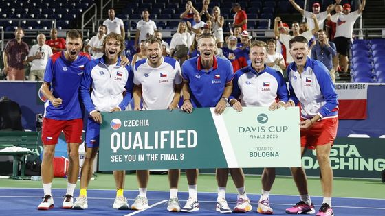 Český daviscupový tým po postupu
