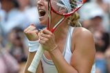Extáze! Jak jinak nazvat stav, ve kterém se po šokující výhře nad Serenou Williamsovou ocitla německá tenistka Sabine Lisická.