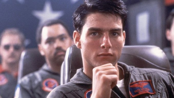 Tom Cruise ve filmu Top Gun z roku 1986