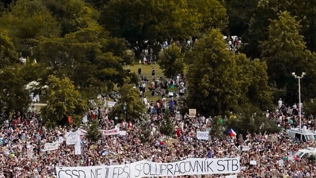 Demonstrace 23.6. Letná