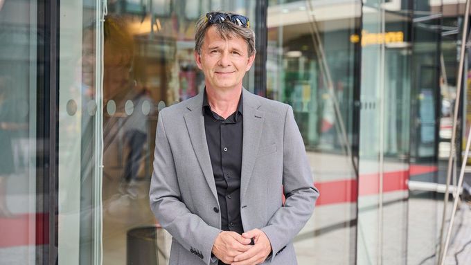 Herec Jan Šťastný v roce 2022 na 62. Zlín Film Festivalu, kde získal hvězdu na chodníku slávy.