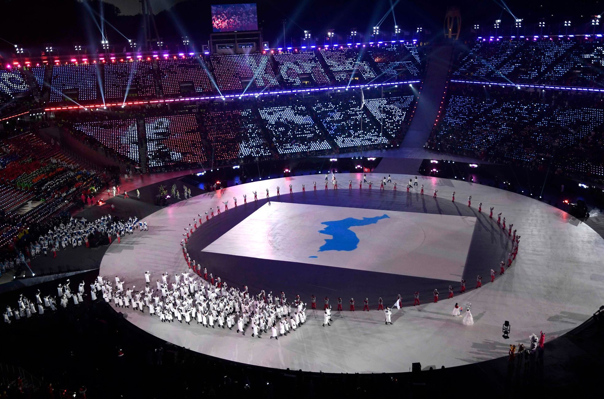 Zahajovací ceremoniál XXIII. zimních olympijských her v Pchjongčchangu 2018
