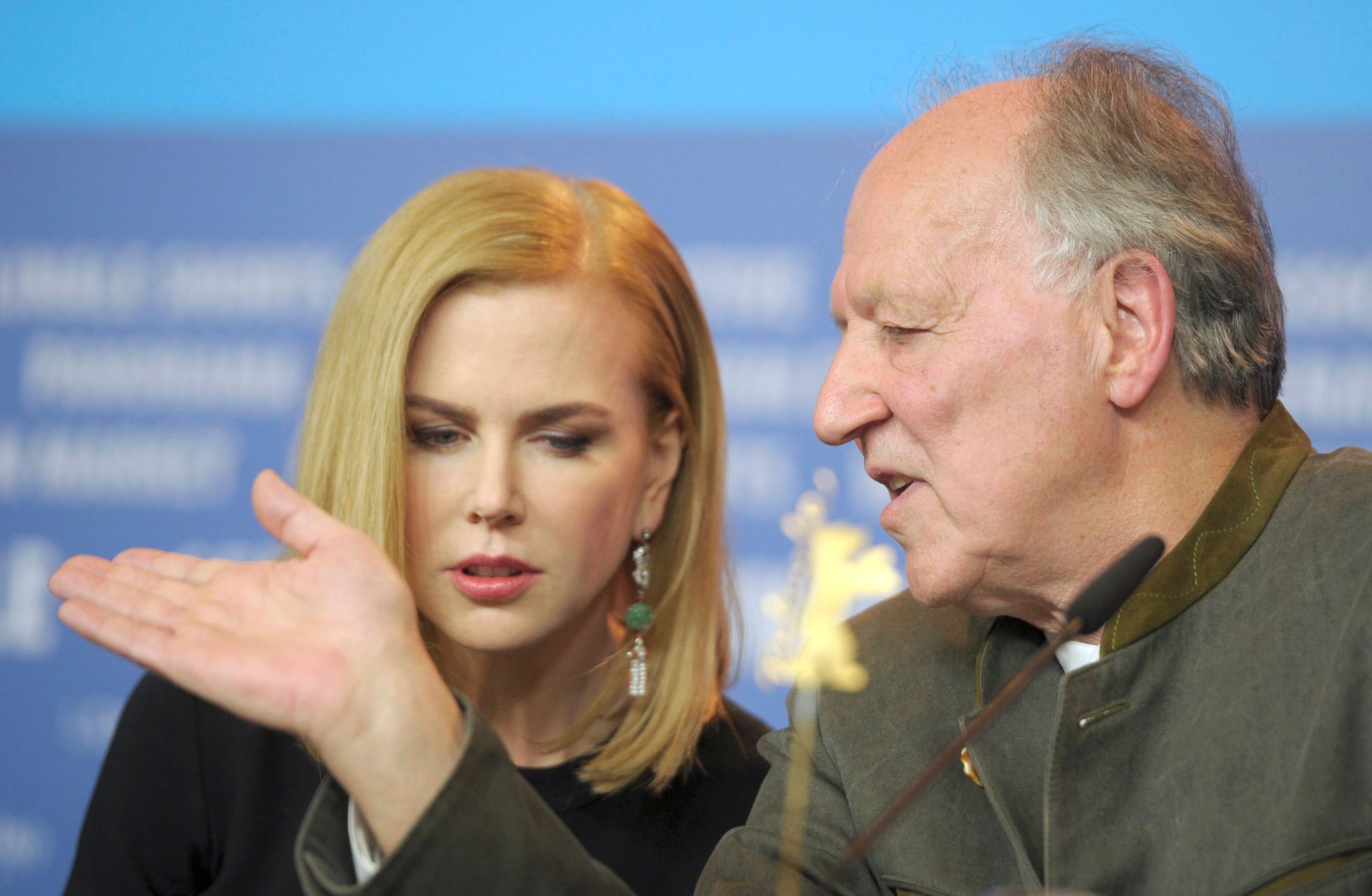 Actress Kidman and director Herzog attend news conference at 65th Berlinale International Film Festival in Berlin