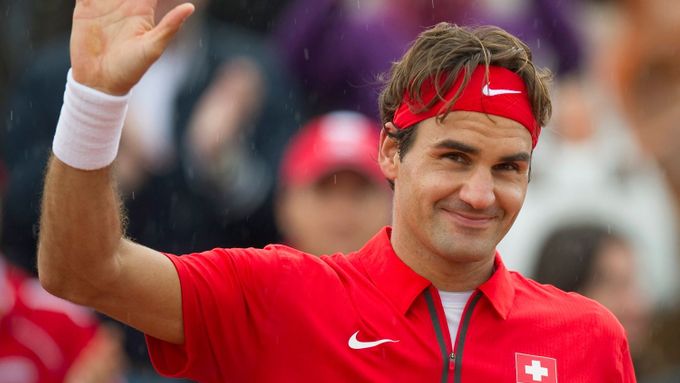 Roger Federer ve švýcarské reprezentaci.