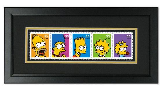Simpsonovi mají vlastní sadu známek