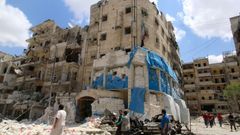 Nemocnice v Aleppu zasažená nálety.