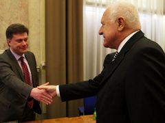 Václav Klaus a ministr Pavel Blažek.