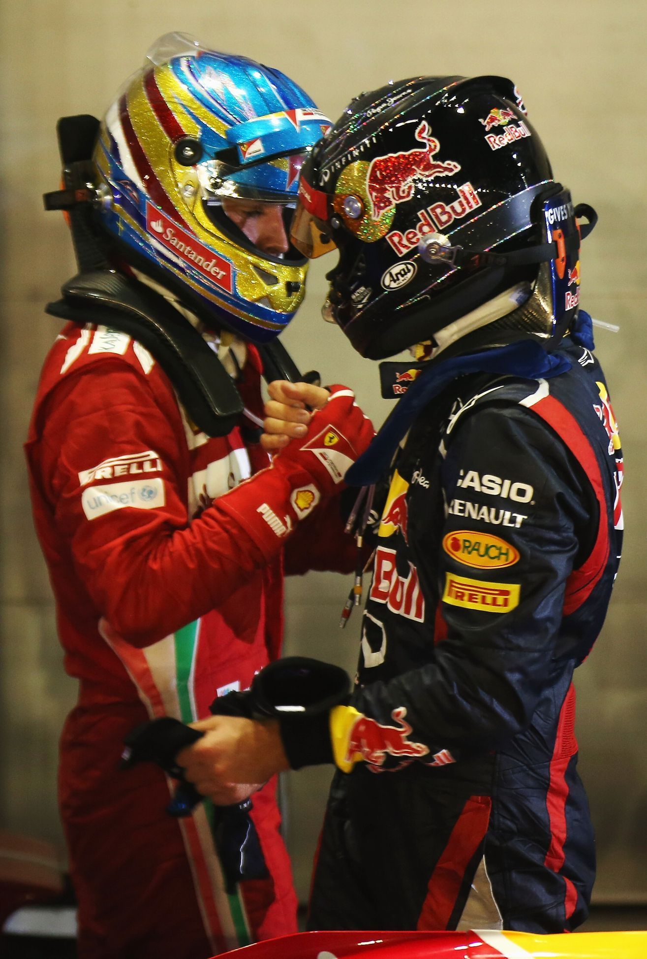 Fernando Alonso, Ferrari a Sebastian Vettel, Red Bull