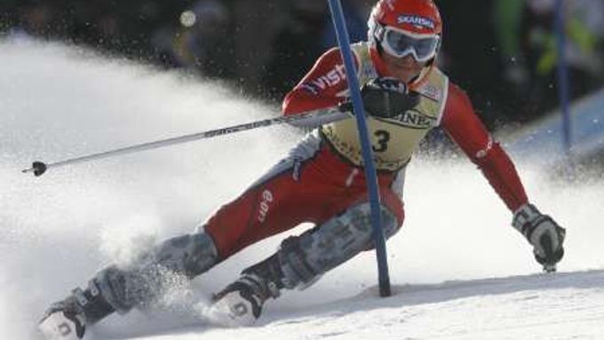 Šárka Záhrobská při slalomu v Zwieselu, kde obsadila druhé místo