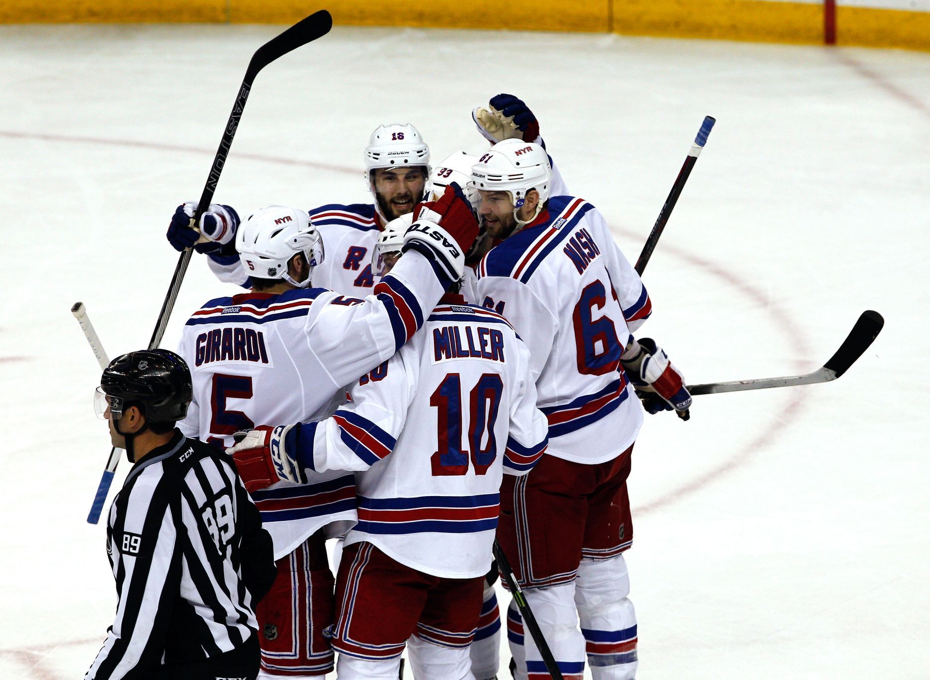 Radost hráčů New Yorku Rangers v play off NHL