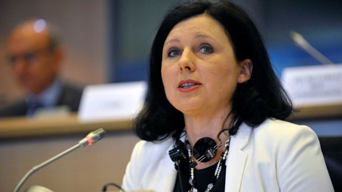 Věra Jourová v europarlamentu.