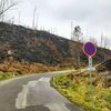 Následky lesního požáru v Českém Švýcarsku z listopadu 2022