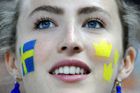 Půvabná švédská fanynka otevírá náš přehled nejkrásnějších fotografií ze světového šampionátu hokejistů, který letos hostila dánská města Kodaň a Herning.