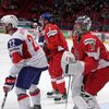 Hokej, MS 2013: Česko - Norsko: Marek Židlický, Ondřej Pavelec - Martin Ryomark