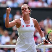 Strýcová / Šu-wej Barbora Strýcová po vítězství ve čtvrtfinále Wimbledonu 2019