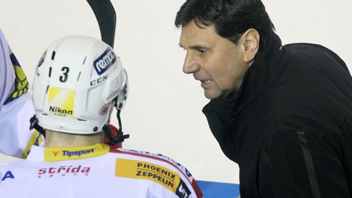 Hokej, extraliga: Kladno - Slavia Praha: Michal Kempný a Vladimír Růžička