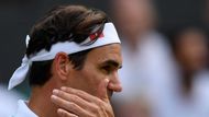 Roger Federer ve čtvrtfinále Wimbledonu 2021