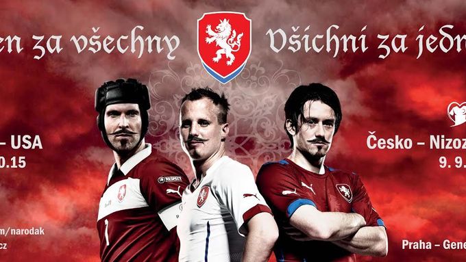 Takhle vypadá reklamní banner české fotbalové reprezentace