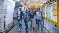 Vystoupení skupiny Olympic v pražském metru, čtvrtek 29. června 2023.