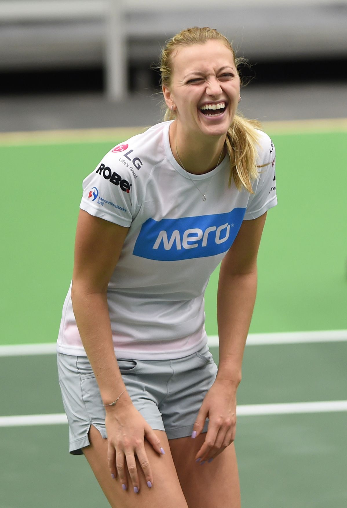 Petra Kvitová před semifinále Fed Cupu s Francií (2015)