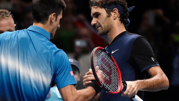 Novak Djokovič a Roger Federer na Turnaji mistrů