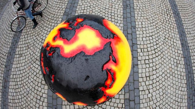 The planet on fire in the streets of Copenhagen