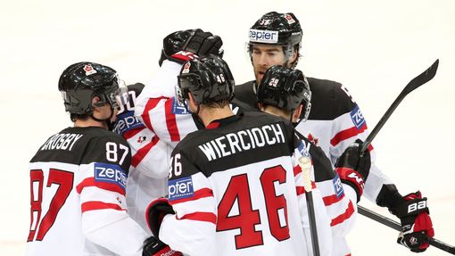MS v hokeji: Lotyšsko vs. Kanada: radost Kanady