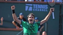 Roger Federer slaví triumf v Indian Wells