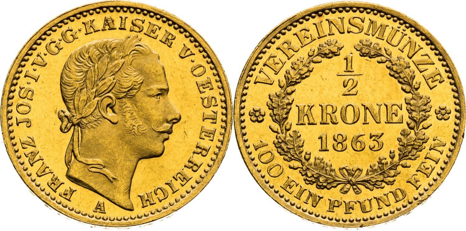 Spolková 1/2 koruna 1863 Vídeň