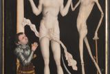 Mistr IW: Vzkříšený Kristus se smrtí a donátorem, 1536 nebo 1537, majetek Litoměřické diecéze