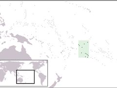 Poloha Cookových ostrovů v Tichém oceánu