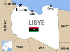 Mapa Libye.