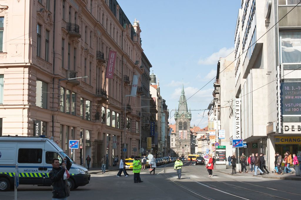 Pěší zóna na Václavském náměstí